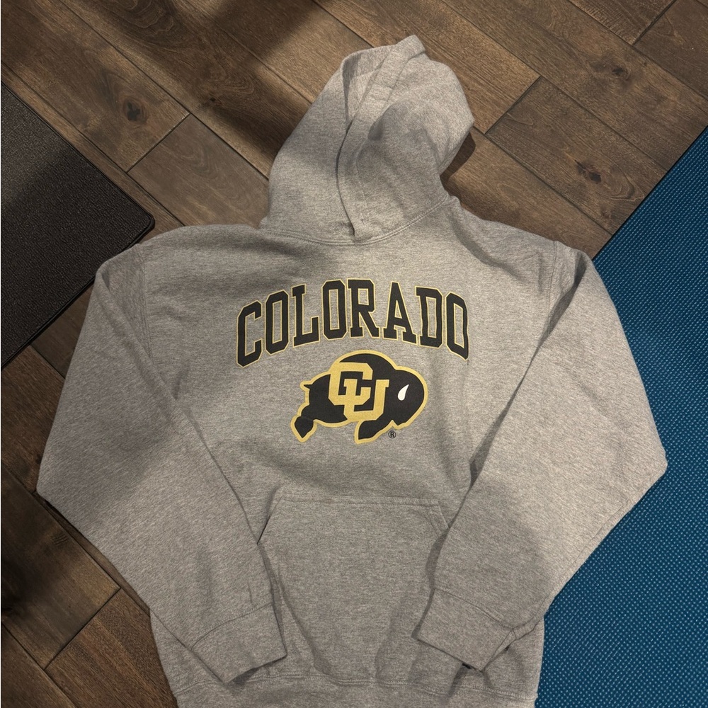 Gray CU boulder Hoodie